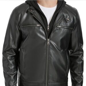 Kenneth Cole Men’s Faux Leather Jacket Size M